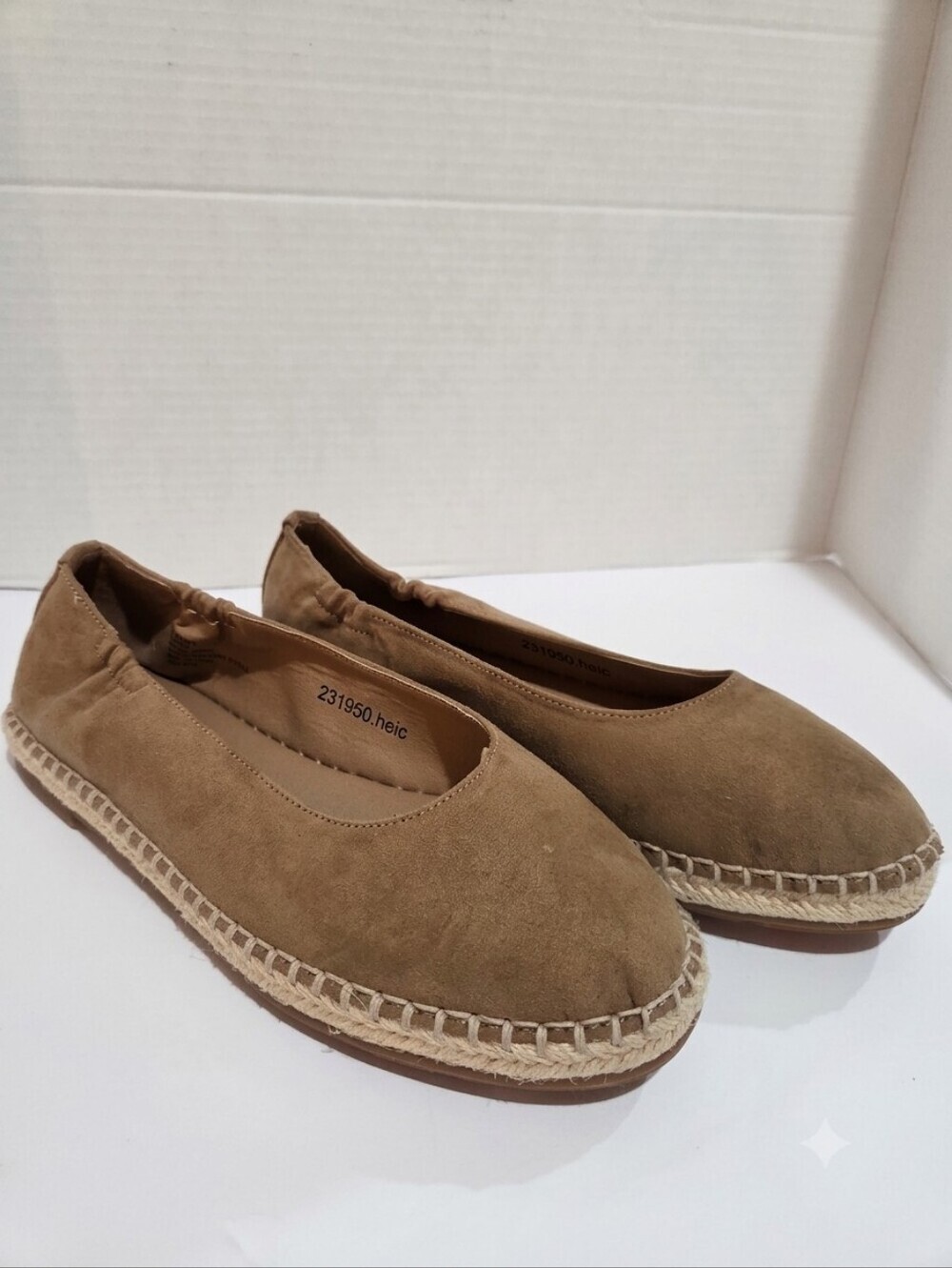 Esprit Women’s Suede Espadrille Flats in Brown 8 .